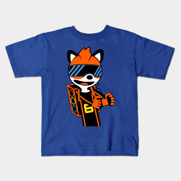 Happy E-Sports Gamer Fox Kids T-Shirt by MOULE